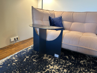 Interlübke - Beistelltisch Pical Halbkreisförmig HPL Mattlack M83 Navy Blau - 4