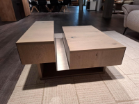 Voglauer - Couchtisch Vgalvino Alteiche Rustico Schwemmgrau Lackiert Akzent Metall - 2