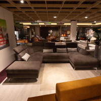 Kawoo - Wohnlandschaft Torino XC Stoff Kati Fango 20474 Grau Braun Fuß Metall Chromfarbig - 6