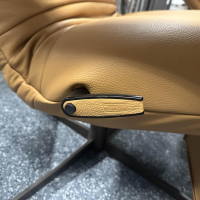 Jori - Relaxsessel Yoga JR 7360 Mono Move Medi Leder Celia Oro Gelb 4 Sternfuß Gewellt Bronze Matt Lackiert - 2