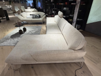 himolla - Ecksofa Nova 1378 Stoff 20 Labomba Carrara Beige Füße Metall Beige Mit Verstellbaren Seitenteilen - 3
