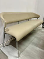 Hülsta - Bank S500 Leder Sand 5122 Gestell Aluminium Poliert - 3