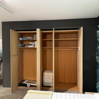 Team 7 - Drehtürenschrank Soft 10 Eiche Weißöl Linke Paartür Bronzeglas - 9