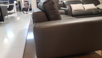 WK Wohnen - Sofa WK660 Venosa Zweisitzer Leder Montana Basalto Grau - 15