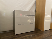 Hülsta - Kommode Multi R Eiche Grau Lack Hochglanz Kaschmir Grau Mit Push To Open - 2