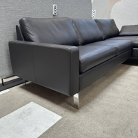COR - Ecksofa Conseta Leder 284 Mocca Schwarz Braun Schmalfüße Verchromt Inklusive Kissen - 10
