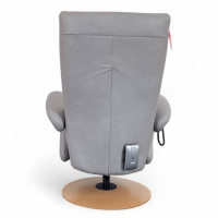 himolla - Relaxsessel 7428 Easy Swing XL Nappe Leder 22 Soft Asche Grau Holzteller Buche 2 Motorig Mit Aufstehhilfe - 3