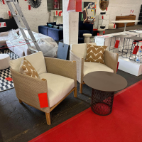 Kettal - 2er-Set Clubsessel Giro Teak Natur Inklusive Beistelltisch - 4