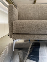 WK Wohnen - Ecksofa Göteborg In Beige-Grau Inkl. Verstellbare Kopfstützen Und Klappbares Armteil - 3