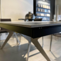 Zumsteg - Ausziehtisch Lana Platte Keramik Orix Grau Gestell Edelstahl CNS Dekton Mit Synchronauszug - 3