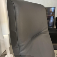 Signet - Sessel Freischwinger Nils Leder Prestige Anthrazit Gestell Metall Feinstruktur Schwarz Pulverbeschichtet - 7