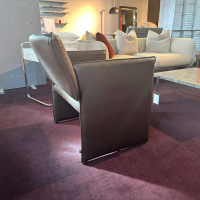 COR - Sessel Noto Leder Puro 920 Espresso Braun Füße Mit Weichen Rollen Und Kunststoffgleitern - 4