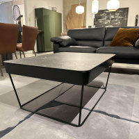 Bacher - Couchtisch Prego Platte Keramik Matt Rock Schwarz Silber Korpus Lack Matt Tiefschwarz Gestell Schwarz Tiefmatt Pulverbeschichtet - 7