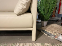 Rolf Benz - Sofa Cara Leder 36 401 Beige Füße Kunststoffgleiter Schwarz Inklusive Seitenteilkissen - 2
