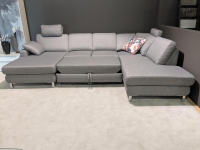 Musterring - Wohnlandschaft MR 365 Stoff Twice Grau mit 2 Kopfstützen - 7