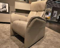 himolla - Polstergruppe Cansas Leder Longlife Quarz 24 Beige Füße Aluminium Silber Inklusive Kissen - 8