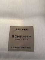 Schramm - Bett Mind Stoff Lino 2210 Light Grey Grau Füße Metall Schwarz Inklusive Matratzen Anthea - 8