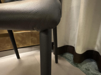 Walter Knoll - Stuhl Liz Wood 1323 Leder Congress 1399 Dark Bronze Braun Gestell Eiche Geflammt - 7