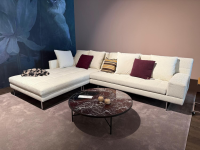 Brühl - Ecksofa Amber Stoff 3690 40 Creme Metallkufe Verchromt Mit Verstellbare Armlehnen Inklusive Kissen - 8