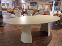 Musterring - Essgruppe JustB Esstischplatte Lack Seidengrau Stoff Bouclé Elegant Wish Champagne Beige - 10