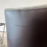 Walter Knoll - Sessel Bao 207 10C Stoff Harald 3 143 Smokey Quarz Beige Leder Saddle Coffe Braun Drehteller Schwarz - 2
