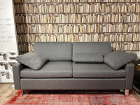 Brühl - 2er Set Sofa Alba Stoff 4491 93 Grau Metallkufe Glänzend Verchromt Mit Klappbarem Armteil - 5