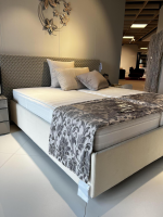 RÖWA - Doppelbett Someo Gestell Stoff Soft Basic RM766 Beige Kopfteil Stoff Pure Origami RM779 Grau - 6