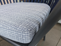 Fast - Outdoor table group Play dark blue powder-coated with lounge chair Ria - 7