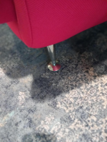 Kappa Salotti - Sessel Coco Stoff 4797 Rot Füße Chrom - 4