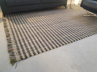 Kvadrat - Teppich 200x300 Dashes New Zealand Schurwolle 0931 Olive Rosa Schwarz Weiß 200x300 - 5