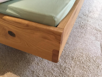 Team 7 - Doppelbett Nox Kopfteil Leder L1 74024 Dunkelbraun Gestell Eiche Wild Natur Geölt Mit 2 Nachttischen - 7