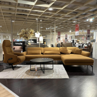himolla - Sofagarnitur Sofa 1462 Sessel 7364 Large Stoff Q2Loop Chips Gelb Metallfuß Anthrazit Sessel Mit Herz-Waage-Funktion - 4