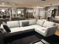 Rolf Benz - Ecksofa Mera Stoff 18 113 Mittel Signalgrau Grau Gestell Stahl Verkehrsschwarz Schwarz Pulverbeschichtet Mit Kissen - 6