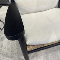 Flexform - Stuhl Tessa Sitz Geflecht Eschenholz Braun Gebeizt Kissen Weiß Gestell Schwarz - 8