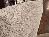 Musterring - Essgruppe JustB Esstischplatte Lack Seidengrau Stoff Bouclé Elegant Wish Champagne Beige - 6