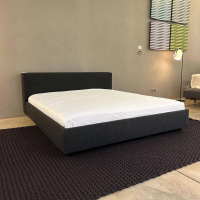 Walter Knoll - Polsterbett Yuuto Bed 810 180 Stoff Divina Melange 180 Dunkelgrau Gestell Buche Schwarz Lackiert ohne Lattenrost ohne Matratze - 7