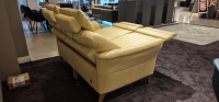 Activineo - Sofa Gerrit Leder Napoli Crema Beige Holzfuß Eiche Geölt mit Relaxfunktion - 4