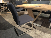 K+W - Essgruppe Step Two 343021 Bank Und Stuhl Stoff 2255 58 Marine Blau Tisch Arsian Eiche Nachbildung - 2