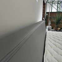 Team 7 - Bett Nox Wildeiche Weißöl Kopfteil Leder 71667 Hellgrau Inklusive Nachkästchen Und Matratzen - 5