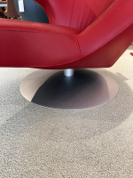 Leolux - Drehsessel Parabolica Leder 51877 Senso 1077 Ferrari Rot Tellerfuß Aluminium Gebürstet - 6