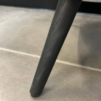 Walter Knoll - Sessel 375 10 Stoff Sonderstoff Creme Weiß Beige Gestell Massivholz Eiche Schwarz Geflammt Geölt - 10