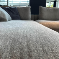 Flexform - Ecksofa Campiello Stoff Extra Elvira N1724 Grau Füße Metall Brüniert Inklusive 8 Kissen - 6