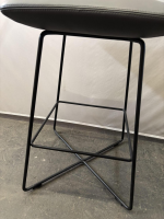 COR - 2er-Set Barstuhl Jalis 174 Leder Dura Tabak Schwarz Gestell Drahtgestell Schwarz - 4