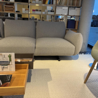 Prostoria - Sofa Buffa Dreisitzer Stoff Orsetto 02/22 Grau Füße Schwarz - 2