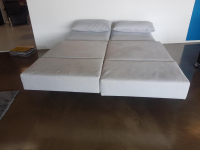 Franz Fertig - Sofa Jill Stoff E Cape 60 Lightgrey Grau mit Verstellfunktion - 14