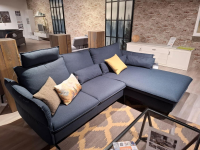 Carina - Ecksofa EM Marseille  Stoff Orlando Deep Ocean Blau Metallkufe Schwarz - 5