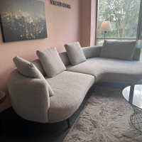 Walter Knoll - Polstergarnitur Maaru Stoff Namib 7920 Moon Grau Gestell Aluminium Bronze Matt Pulverbeschichtet Mit Kissen - 3