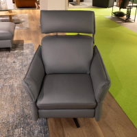 Comfortmaster - Garnitur 1267 Spektra 7267 Elektro CM Sea Leder 24 Longlife Sea Grau Blau Kufe Metall Anthrazit - 6