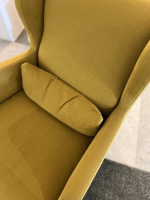Living Divani - Sessel Chauffeuse Bergere Stoff Tosca Media 45 Verde Acido Gelb Füße Metall Carbonfarbig Lackiert - 3