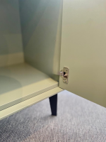 Contur - Highboard Casello MDF Lack Schilfgrün Grün Grau Sockelfüße Schwarz Matt - 3